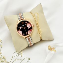 JOKER & WITCH Women Silver-Toned & Rose Gold Watch Gift Set JWLT397-image-27