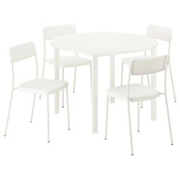 ikea vihals / vihals Table and 4 chairs, white white/white, 107 cm-picture-29