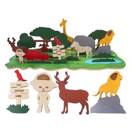 Toyshine Wooden The Jungle Board Puzzle Game Multicolour -  22 Pieces-18