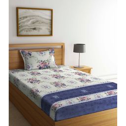 Arrabi Single Bed Cotton Bedsheet and Pillow Cover  Multicolour-image-49