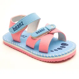 Beanz Unisex Colour Block Detailed Velcro Closure Sandals - Sky Blue  Pink-picture-8