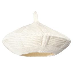 Tipy Tipy Tap Solid Self Designed Beret Hat - White-image-97