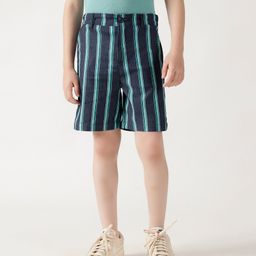 One Friday Striped Shorts - Navy Blue-image-47
