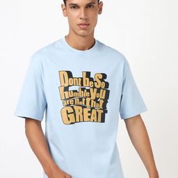 Bewakoof Oversized Don't Be So Humble Typography Printed Pure Cotton T-Shirt-picture-13