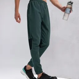 HRX by Hrithik Roshan Men Typography Print Panelled Mid-Rise Rapid-Dry Running Track Pants-image-37