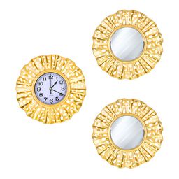 Myntra Elegant Homes Gold-Toned & White Textured Contemporary Wall Clock-image-36
