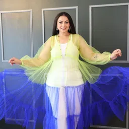 Swadeshi Shringaar Colourblocked Longline Open Front Shrug-image-97