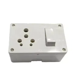 Cona 2251 Super Gold 6/16A 3 In 1 White Universal Switch Socket Combined with Box (Pack of 10)-7