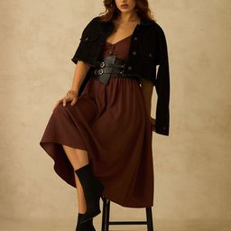 Virgio Fit & Flare Midi Dress-image-8