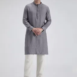Banana Club Men Thread Work Pathani Kurta-37