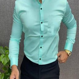 Mens Formal Full Sleeve Spread Collar 100% Cotton Shirt-image-69