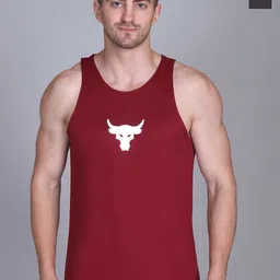 Antiloop Pack of 2 Printed Round Neck Tank Vest CB2-VSTBULL1-LINE1-REG-DGRY-M-image-23
