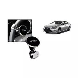 Auto Pearl I-Pop Sparkling Grey Car Power Steering Wheel Platinum Big Knob Spinner Compatible with ES-29