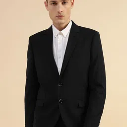 Givo Notched Lapel Smart -Fit Single Breasted Blazer-image-14