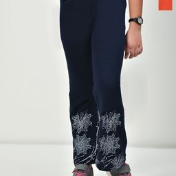BAESD Girls 2 Floral Printed Knitted Palazzos-image-16