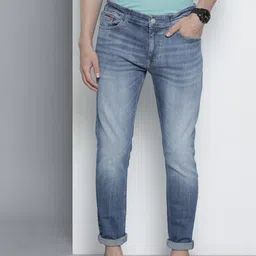 Tommy Hilfiger Men Blue Austin Slim Tapered Fit Light Fade Stretchable Jeans-image-75