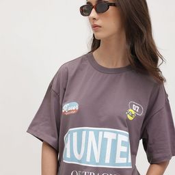 The Roadster Life Co. Typography Print Drop-Shoulder Sleeves Longline T-shirt-image-7