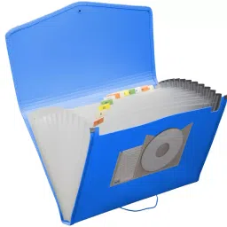 Solo EX 801 Expanding File (Elastic) 12 Section A4 (Blue) image 2