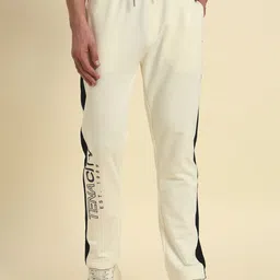 Cantabil Men Typography Printed Mid-Rise Regular Fit Trousers-image-4