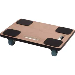 Monotaro Wooden Platform Dolly Rubber Wheels with Non-Slip Pad 2 Built-in Carry Handle 53475364-image-1