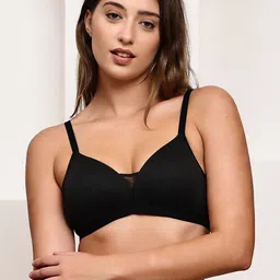 PrettyCat Black Medium Coverage Lightly Padded Bra-picture-13