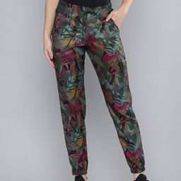 Quechua By Decathlon Women Tropical Printed Hiking Sports Joggers Trousers-image-40