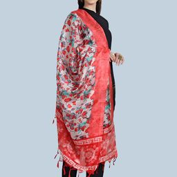 LOOM LEGACY Floral Printed Dupatta image 5