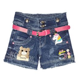 Miss & Chief Girls Washed Slim Fit High-Rise Denim Shorts-image-92