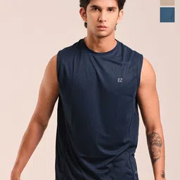 EAZY Men Pack Of 3 Round Neck Dry-Fit Tank Vests EZ_QDRN_BLUEC_NAVY_PGREY_S-picture-23