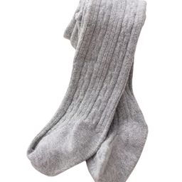 SYGA Baby Tights For Girls Soft Cotton Infant Leggings Toddler Solid Knit Stockings Socks Pants - Grey-image-88