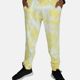 Kiddopanti Cloud Effect Tie And Dye Styled Unisex Track Pant - Yellow-picture-6