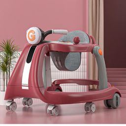 Babyhug 4 in 1 Discover & Play Musical Baby Walker with Adjustable Speed & Fancy Multi Gear Toys- Red-28