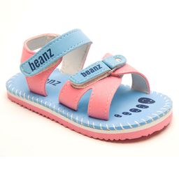 Beanz Unisex Colour Block Detailed Velcro Closure Sandals - Sky Blue  Pink-picture-5