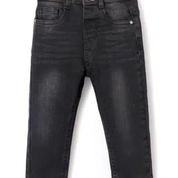 Babyhug Denim  Full Length with Stretch  Washed Jeans - Black-picture-26