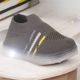 Lil Lollipop Knitted Designed LED Shoes - Grey-image-54