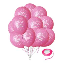 Zyozi Its A Girl Printed Pink Balloons For Baby Girl Birthday /Baby Shower Decorations Kit (PACK OF 31)-0