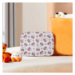 Kuber Industries Comfy Hosiery Cotton Ragi Pillow for Baby Head Shaper | Rai Ka Pillow for New Born & Support Takiya | Teddy - White & Brown-picture-17