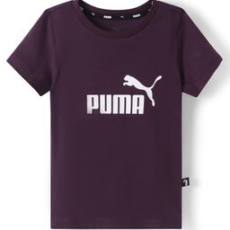 PUMA Cotton Knit Half Sleeves T-Shirt with Brand Logo Print - Purple-image-40