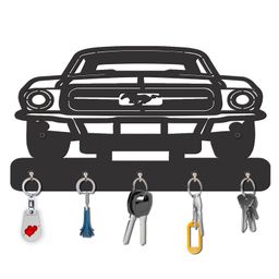 Olive Tree Key Hanger | Key Holder for Home | Key Chain Holders for Wall | Wall Mount Key Holder | Wall Stylish Key Stand (5 Hooks) - Black with Truck-picture-19