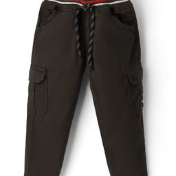 Rikidoos Solid Pocket Detailed Cargo Pant - Coffee-image-8