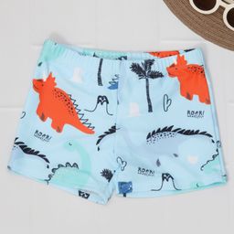Yellow Bee Dinosaurs Printed Shorts - Blue-image-87