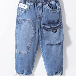 Little Kangaroos Full Length Anti Bacterial Solid Jeans - Blue-image-54