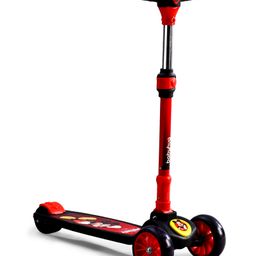Babyhug Disney Mickey Kids 3 Wheel Scooter with Attractive Led Wheels- Red & Black| Compact Fold| Lean-to-Steer| Toy for 3 to 14 years Boys & Girls| Gifting Option| Physical Activity| 50 kg Capacity-picture-23