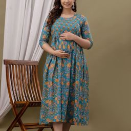 BAESD Floral Print Maternity Maxi Dress-picture-33