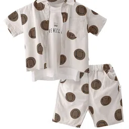 Bold N Elegant Boys Printed Short Sleeves Shirt And t-shirt & Shorts-11