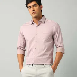 Arrow Men Slim Fit Spread Collar Geometric Printed Cotton Formal Shirt-image-86
