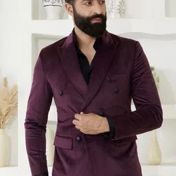 MR BUTTON Tailored-Fit Double Breasted Blazer-image-99