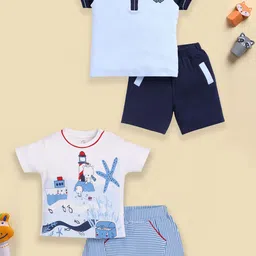 BABY GO Boys Printed T-shirt with Shorts-10