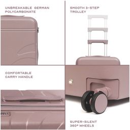 Assembly Set of 2 - Premium Hardsided Suitcase Trolley (42L & 108L Brown)-Flowe image 5