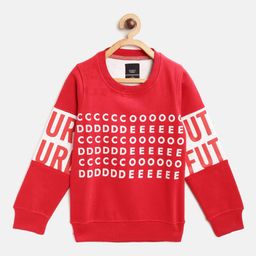TAB91 Boys Red & White Printed Sweatshirt-image-76